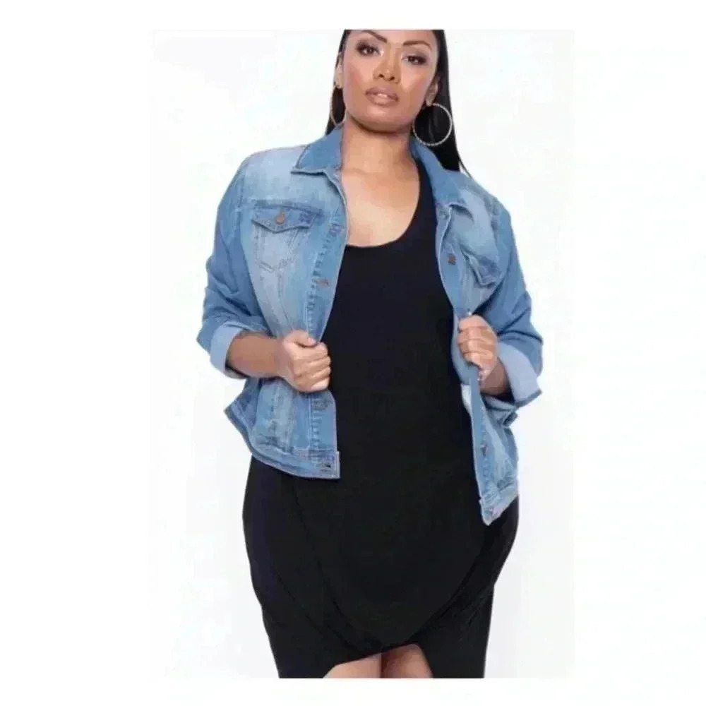 🆕Ashley Vintage Charm Plus-size Jean Jacket 3X🆕